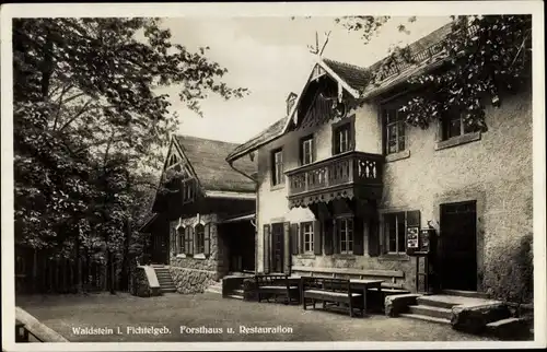 Ak Zell im Fichtelgebirge, Großer Waldstein, Fortshaus, Restauration