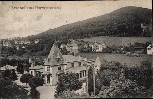 Ak Bad Herrenalb im Schwarzwald, Teilansicht, Konversationshaus