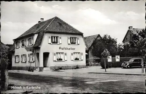 Ak Mörsch Rheinstetten in Baden Württemberg, Gasthaus zum Ratskeller