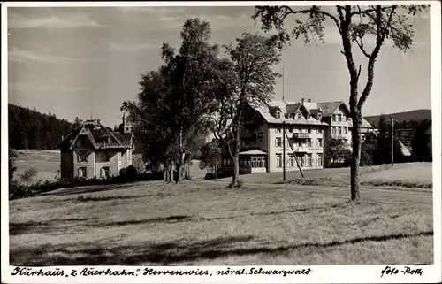 Ak Herrenwies Forbach im Schwarzwald Baden, Kurhaus zum Auerhahn