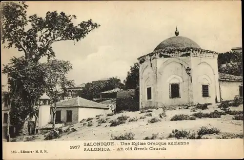 Ak Saloniki Thessaloniki Griechenland, Une Eglise Greque ancienne