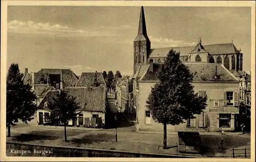 Ak Kampen Overijssel Niederlande, Burgwal, Kirche