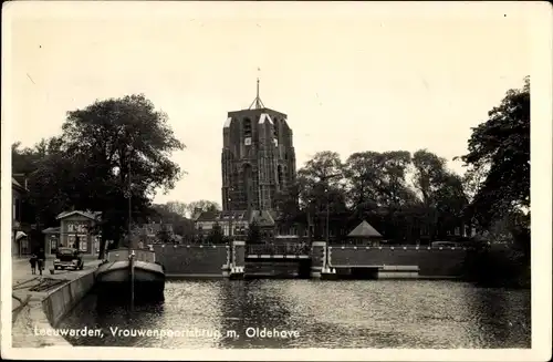 Ak Leeuwarden Friesland, Voruwenpoortsbrug m. Oldenhove