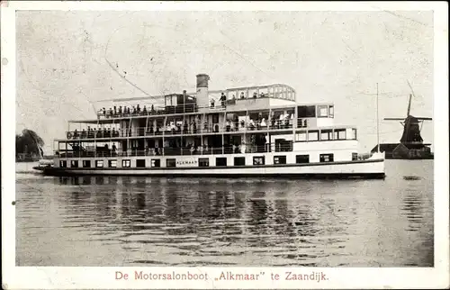 Ak Zaandijk Nordholland, De Motorsalonboot Alkmaar