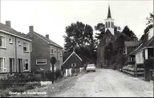 Ak Zuiderwoude Nordholland, Ortspartie