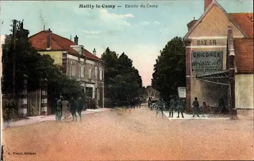 Ak Mailly le Camp Aube, Entree du Camp