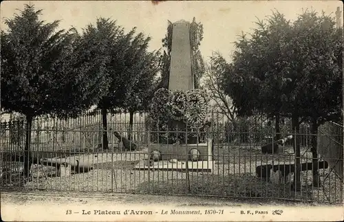 Ak Seine Saint Denis, Le Plateau d'Avron, Le Monument