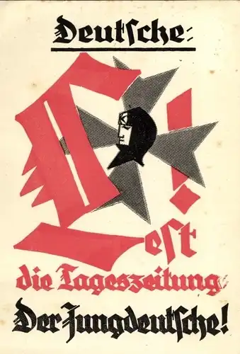 Ak Deutsche lest die Tageszeitung Der Jugenddeutsche