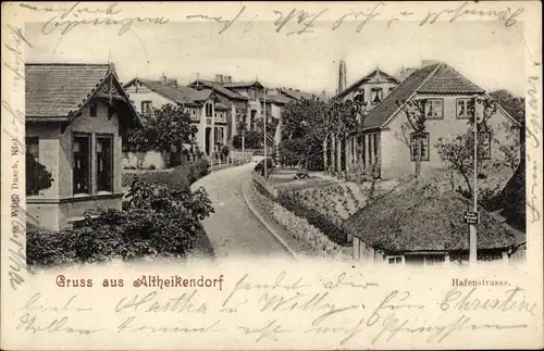 Ak Altheikendorf Heikendorf an der Kieler Förde, Hafenstraße