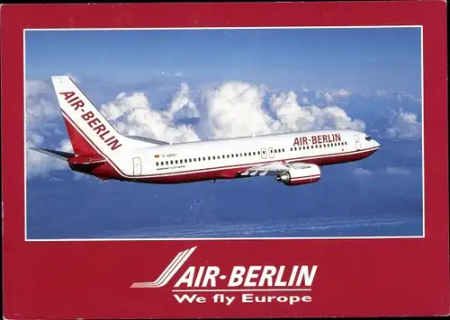 Ak Deutsches Passagierflugzeug, Air Berlin, Boeing 737 800