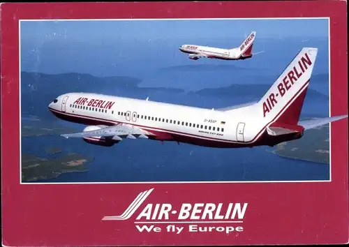 Ak Deutsches Passagierflugzeug, Air Berlin, Boeing 737 800