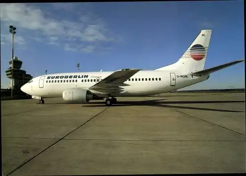 Ak Deutsches Passagierflugzeug, Euroberlin, G MONL, Boeing 737 300, Flughafen Tegel