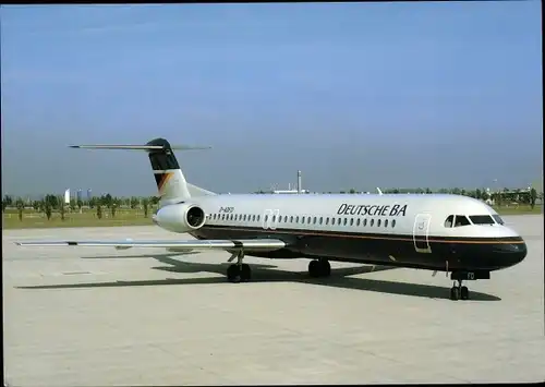 Ak Deutsches Passagierflugzeug, Deutsche BA, Fokker 100