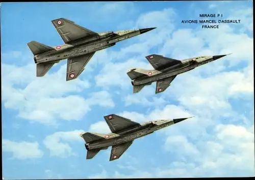 Ak Französische Militärflugzeuge, Mirage F I, Avions Marcel Dassault France