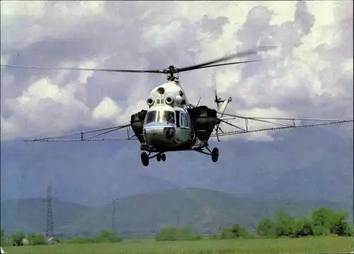 Ak Aeroflot, Russischer Hubschrauber im Flug, MI-2-helicopter