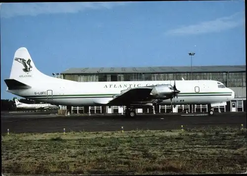 Ak Britisches Frachtflugzeug Atlantic Cargo, Lockheed L-188AF Electra, G-LOFC