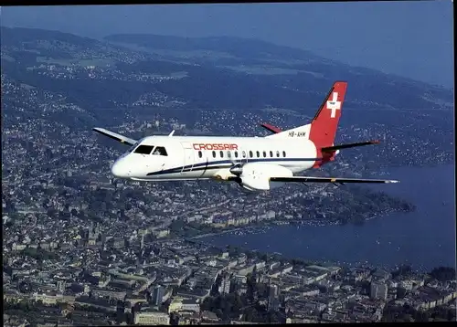 Ak Schweizer Passagierflugzeug, Crossair, Saab 340A Cityliner, HB-AHM