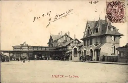 Ak Lisieux Calvados, La Gare