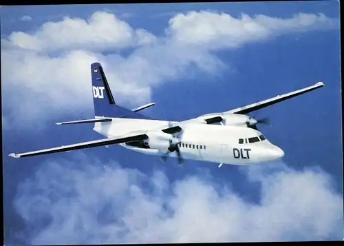 Ak Deutsches Passagierflugzeug, DLT, Fokker 50