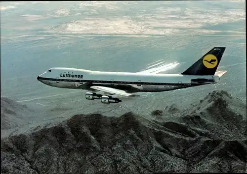 Ak Deutsches Passagierflugzeug, Lufthansa, Boeing Jet 747
