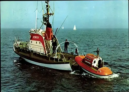 Ak 18,9m Seenot Rettungsboot, Aussetzen des Tochterbootes, Deutsche Ges. z. Rettung Schiffbrüchiger