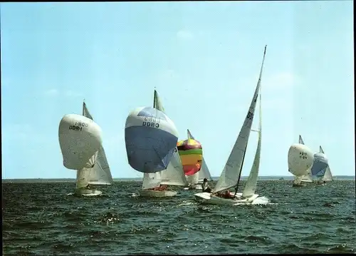Ak Soling auf Kurs, Segelboote auf der Ostsee