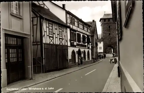 Ak Dausenau an der Lahn, Wirtshaus a. d. Lahn