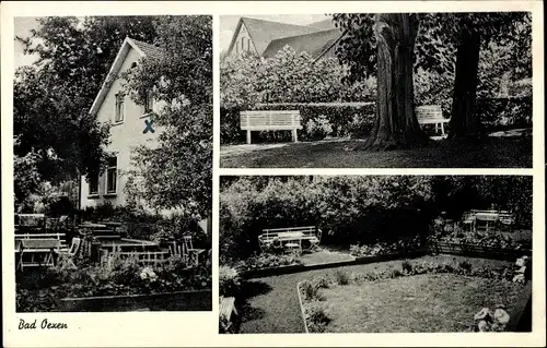 Ak Bad Oexen Eidinghausen Bad Oeynhausen in Westfalen, Kurheim, Gartenpartie