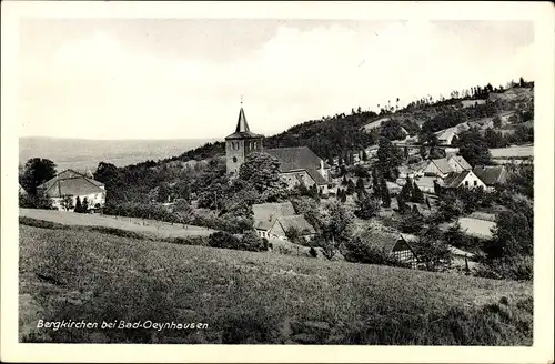 Ak Bergkirchen Bad Oeynhausen, Gasthaus Wittekindsquell, Ort, Kirche