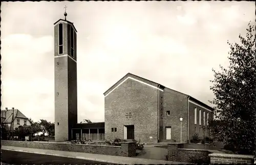 Ak Ennigloh Bünde in Westfalen, Ev. Luth. Kirche, Glockenturm