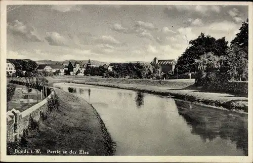 Ak Bünde in Westfalen, Partie an der Else, Teilansicht der Ortschaft