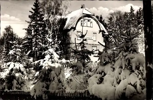 Ak Braunlage im Oberharz, Ferienheim Haus Irmgard, Gartenstraße 8, Winter