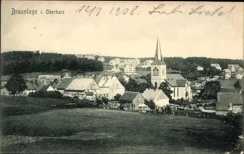 Ak Braunlage im Oberharz, Teilansicht