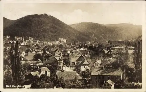 Ak Bad Harzburg in Niedersachsen, Blick über die Dächer der Stadt