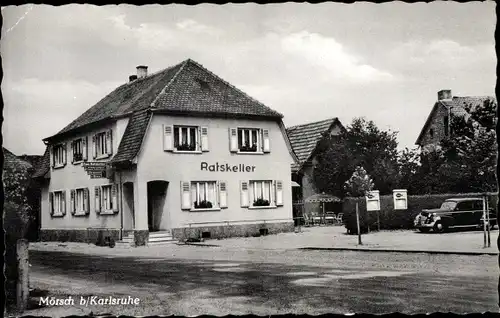 Ak Mörsch Rheinstetten in Baden Württemberg, Gasthaus zum Ratskeller