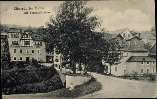 Ak Elbersdorf Porschendorf Dürröhrsdorf Dittersbach Sachsen, Elbersdorfer Mühle