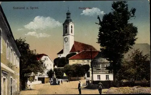 Ak Sohland an der Spree Sachsen, Marktplatz