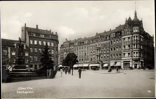 Ak Löbau in Sachsen, Reichsplatz