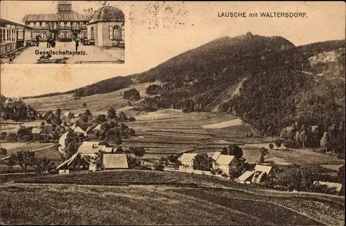 Ak Waltersdorf Großschönau in Sachsen, Lausche, Gesellschaftsplatz