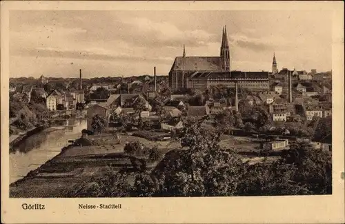 Ak Görlitz in der Lausitz, Neisse Stadtteil