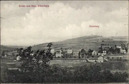 Ak Neu Eibenberg Burkhardtsdorf im Erzgebirge, Gesamtansicht, Geiersberg