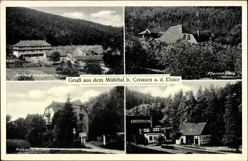 Ak Eisenberg in Thüringen, Mühltal, Pfarrmühle, Amtsschreibermühle, Robertsmühle, Froschmühle