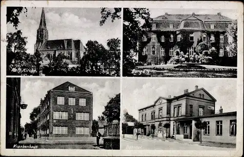 Ak Wahn Köln, Krankenhaus, Bahnhof Straßenseite, Kath. Kirche, Burg Els