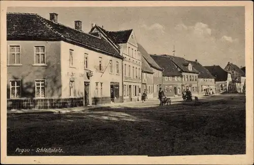 Ak Pegau in Sachsen, Schlossplatz