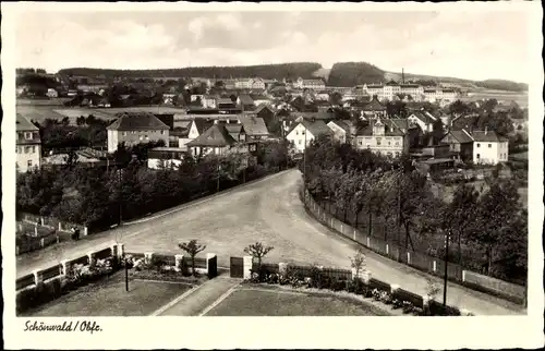 Ak Schönwald im Kreis Wunsiedel im Fichtelgebirge Oberfanken, Panorama vom Ort