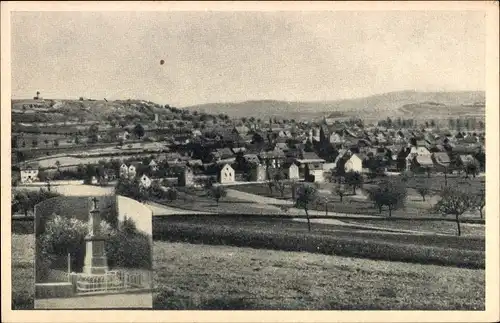 Ak Thür in Rheinland Pfalz, Panorama vom Ort, Denkmal, Gesamtansicht