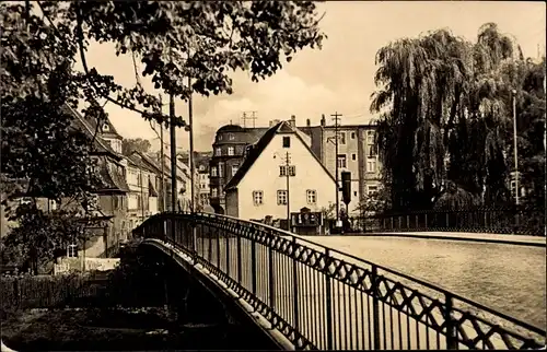 Ak Roßwein in Sachsen, Dresdener Straße, Muldenbrücke