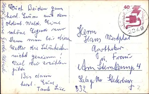 Ak Visbek in Oldenburg, Dorfmitte, Ehrenmal, St. Vitus Stift, Gemeinde Büro