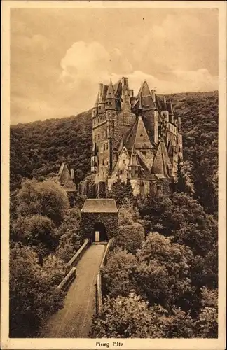 Ak Wierschem an der Mosel, Burg Eltz, Mignon Schuhputzmittel