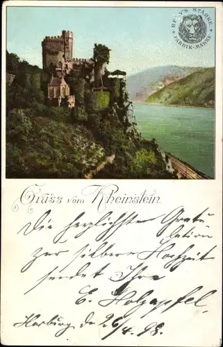 Ak Trechtingshausen in Rheinland Pfalz, Burg Rheinstein